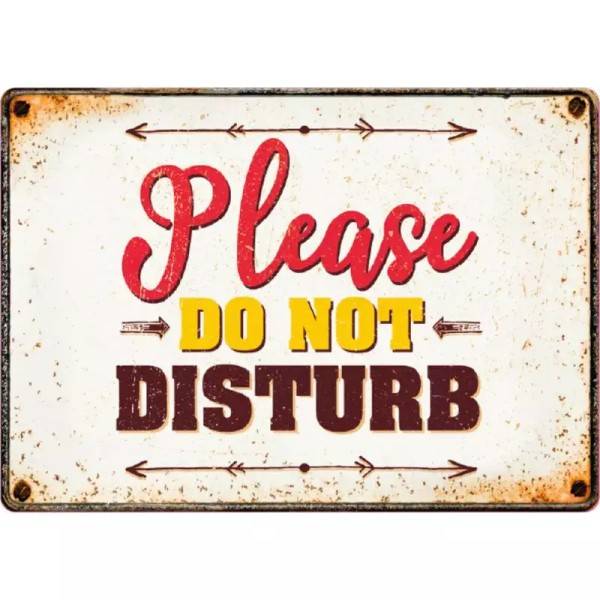 Metallschild "Please do not Disturb (h)"